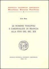 Le nomine vescovili e cardinalizie in Francia alla fine del sec. XIX