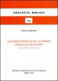 Las caracteristicas de la version siriaca de los Salmos (Sal 90-150 de la Peshitta)