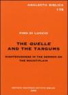 The quelle and the Targums. Righteousness in the sermon on the mount-plan