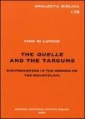 The quelle and the Targums. Righteousness in the sermon on the mount-plan