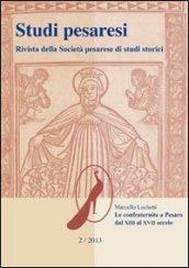 Studi pesaresi (2012). 2.Le confraternite a Pesaro dal XIII al XVII secolo