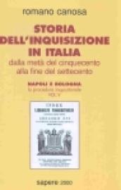 Storia dell'inquisizione in Italia. Dalla metà del '500 alla fine del'700