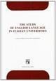 The study of english language in italian universities. Atti del convegno nazionale (Torino, 17-20 gennaio 1990)