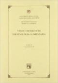 Studi e ricerche di terminologia alimentaria