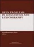 Open problems in linguistics and lexicography. Ediz. inglese