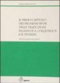Il primo capitolo dei Promessi sposi nelle traduzioni inglesi di A. Colquhoun e di B. Penman