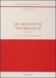 Ignazio Silone. Gli articoli di «Information» (Zurigo, 1932-34)