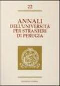 Annali dell'Università per stranieri di Perugia. Semestre gennaio-giugno 1995: 22