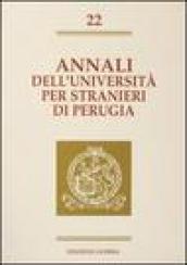 Annali dell'Università per stranieri di Perugia. Semestre gennaio-giugno 1995: 22