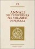 Annali dell'Università per stranieri di Perugia. Semestre luglio-dicembre 1994: 21