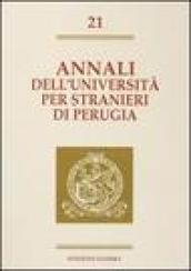 Annali dell'Università per stranieri di Perugia. Semestre luglio-dicembre 1994: 21