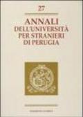 Annali dell'Università per stranieri di Perugia. Anno VIII: 27