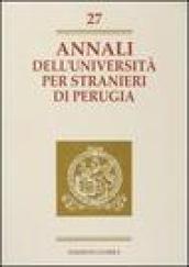 Annali dell'Università per stranieri di Perugia. Anno VIII: 27