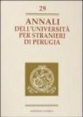 Annali dell'Università per stranieri di Perugia. Anno X: 29