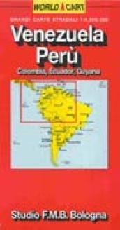 Venezuela. Perù. Colombia. Ecuador 1:4.000.000