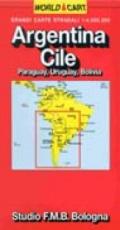 Argentina. Cile. Paraguay. Uruguay. Bolivia 1:4.000.000