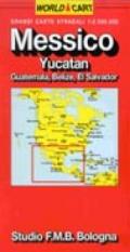 Messico. Yucatan. Guatemala. Belize. El Salvador 1:2.500.000