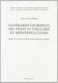 Glossario giuridico dei testi in volgare di Montepulciano. Saggio d'un lessico della lingua giuridica italiana: 2