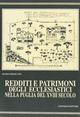 Redditi e patrimoni degli ecclesiastici nella Puglia del XVIII secolo