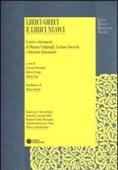 Lirici greci e lirici nuovi. Lettere e documenti di Manara Valgimigli, Luciano Anceschi, Salvatore Quasimodo