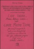 Cronaca di Cola de li Piccirilli degli avvenimenti pubblici di Milano dell'anno 1763