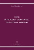 Note di filologia e linguistica tra antico e moderno