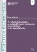 The effects of globalization on sustainable human development. Some reflections on the issue of poverty