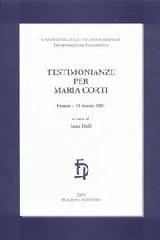 Testimonianze per Maria Corti