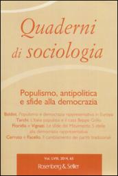 Quaderni di sociologia vol.65