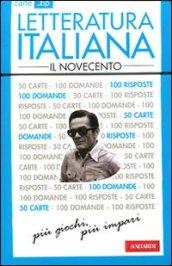 Letteratura italiana. Il Novecento. 50 carte