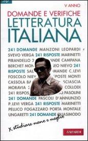 Domande e verifiche. Letteratura italiana. Ottocento e Novecento