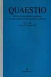 Quaestio. Studi e ricerche per il disegno e la documentazione dei beni culturali vol. 17-18