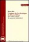 L'énigme de la chronique de Pierre Belon. Avec édition critique du manuscrit Arsenal 4651