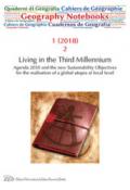 Geography notebooks (2018). Vol. 1/2: Living in the third millennium. Agenda 2030 and the new sustainability objectives for the realisation of a global utopia at local level