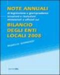 Note annuali di legislazione e giurisprudenza e istruzioni e risoluzioni ufficiali sul bilancio degli enti locali 2008