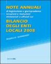 Note annuali di legislazione e giurisprudenza e istruzioni e risoluzioni ufficiali sul bilancio degli enti locali 2008