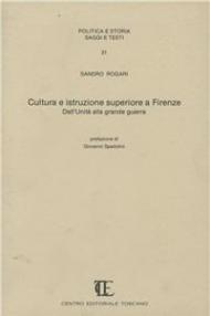 Cultura e istruzione superiore a Firenze, dall'Unità alla grande guerra