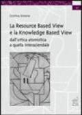 La resource based view e la knowledge based view. Dall'ottica atomistica a quella interaziendale