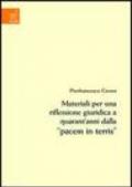 Materiali per una riflessione giuridica a quarant'anni dalla «Pacem in terris»