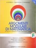 Argomenti modulari di matematica. Modulo F: Geometria analitica. Trasformazioni geometriche nel piano... Per Ist. Professionali per i servizi commerciali