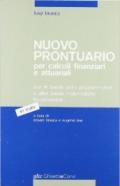 Nuovo prontuario per calcoli finanziari e attuariali in euro