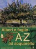 Alberi e foglie ad acquarello dalla A alla Z