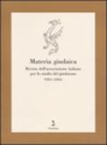 Materia giudaica. Rivista dell'Associazione italiana per lo studio del giudaismo. Atti del XVI Convegno internazionale dell'AISG (Gabicce Mare, 1-3 ottobre 2002)