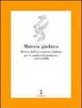 Materia giudaica. Rivista dell'Associazione italiana per lo studio delgiudaismo (2008) vol. 1-2
