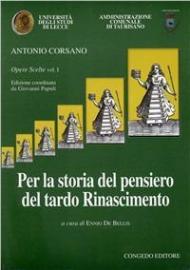 Per la storia del pensiero del tardo Rinascimento