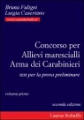 Concorso per allievi marescialli arma dei carabinieri. Test per la prova preliminare