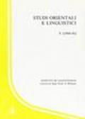 Studi orientali e linguistici. Vol. 5