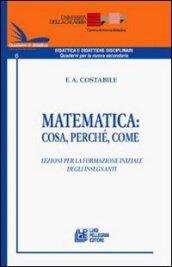 Matematica. Cosa, perché, come. Lezioni per la formazione iniziale degli insegnanti