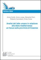 Analisi del latte umano in relazione alla dieta mediterranea. Un focus sulla provincia di Cosenza