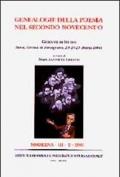 Genealogie della poesia del secondo Novecento. Giornate di studio (Siena, Certosa di Pontignano, 23-25 marzo 2001)